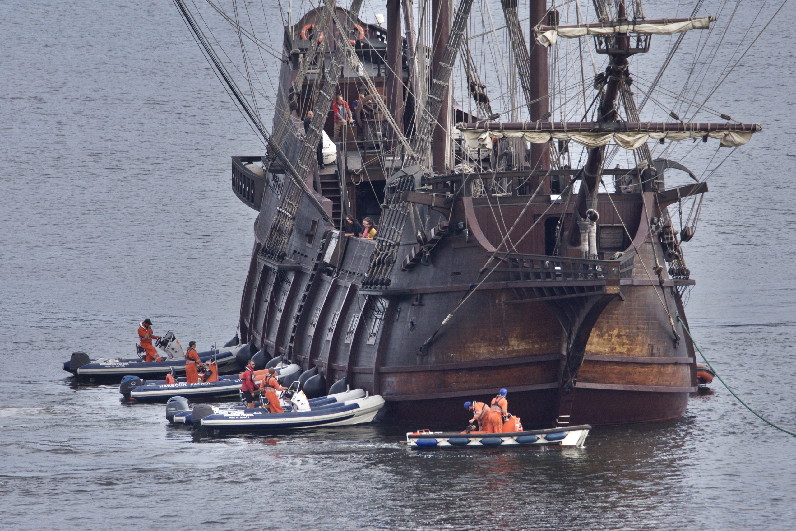 Life size Spanish Armada galleon given helping hand